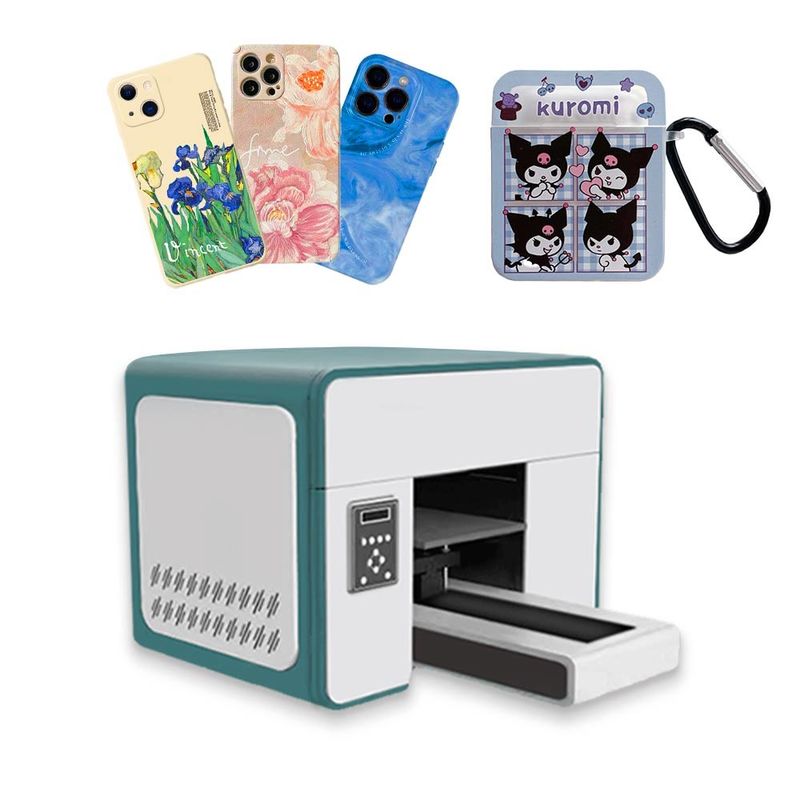 Inkjet A3 UV hybride printer in glas mobiele cover printer 8 kleur