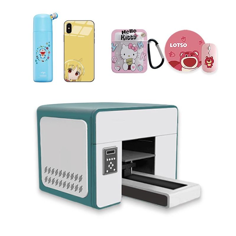 30cm Flatbed LED UV Printer UV Hybrid Printer In Cube Printing 6 Color UV Inkjet Printer