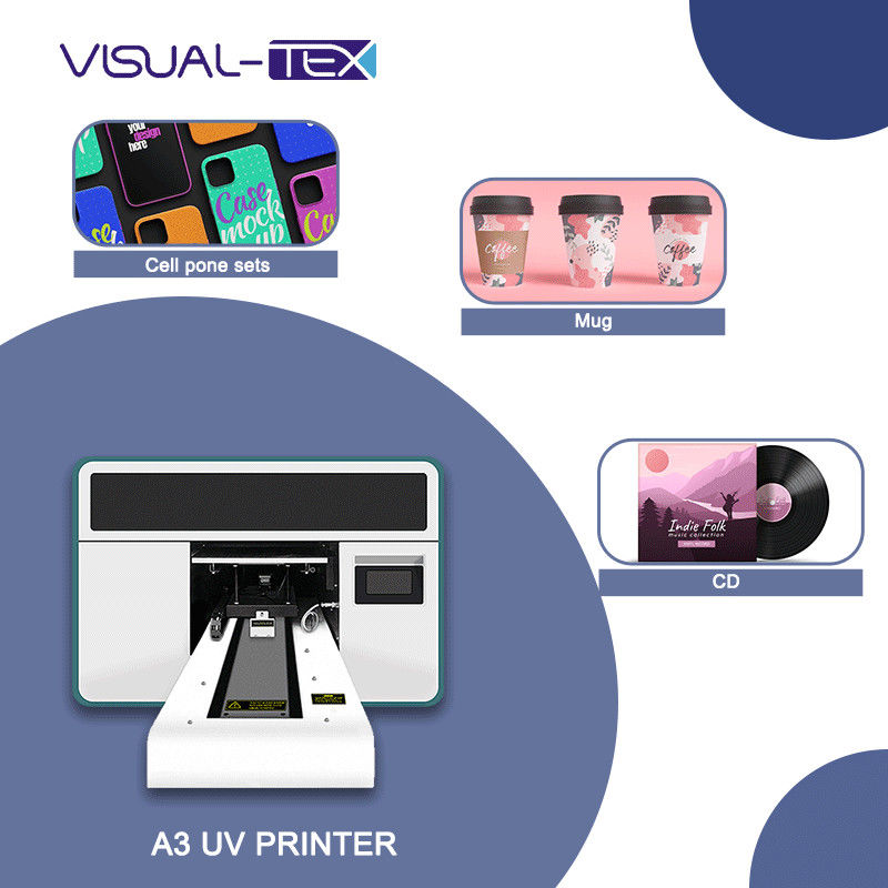 Mini A3 UV Printer A3 Led Rotary Flask UV Printer Telefoon Hoes Flatbed UV Printer Machine