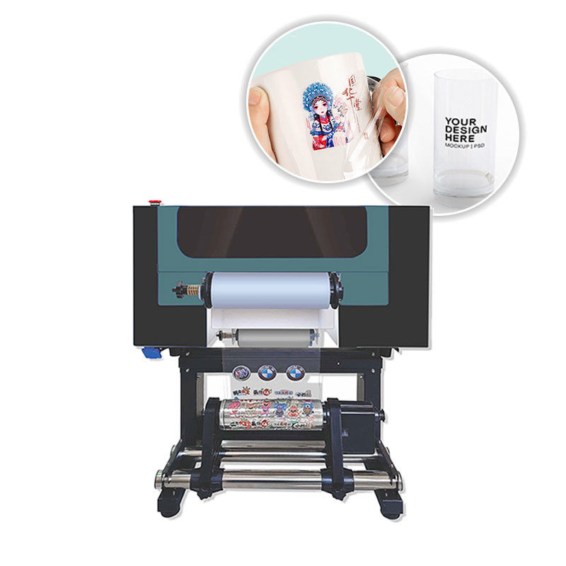300 mm breed UV DTF printer AB Film Automatische UV platbed lak printer voor glazen metaal sticker