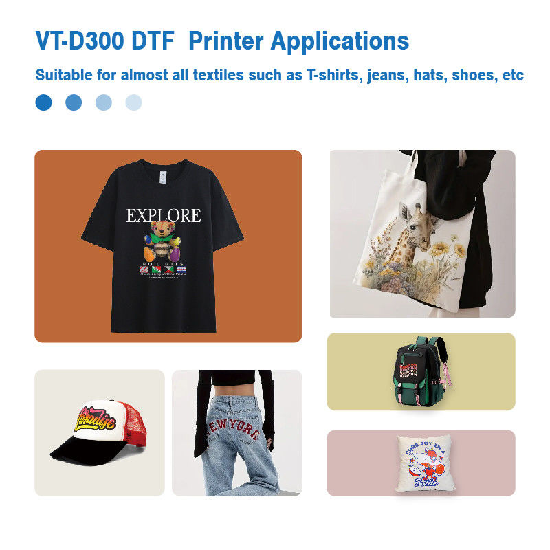 2024 Wit Digitaal A3 DTF Printer XP600 Pet Film 13 inch Voor elk Textiel