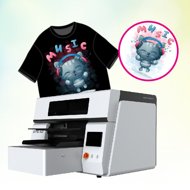 DTG T-shirt printer voor donkere stoffen Direct naar kledingstuk Wit inkt ondergrond systeem