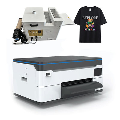 F1080 Hoofd DTF witte inktprinter met schudpoedermachine voor T-shirtstof